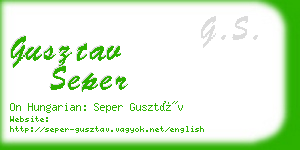 gusztav seper business card